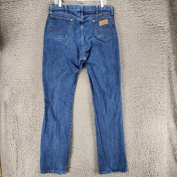Wrangler Other - Wrangler Jeans Mens 36x36 Blue Cotton Mid Rise Bootcut *GUC*
